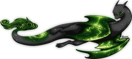 Green nebula dragon art by Roon